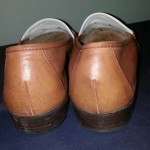 Cole Haan Mens Tan & White Italian Leather Loafers, Size 8.5, EUC