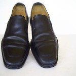 Mens Cole Haan Nike Air Shoes Size 9 M Black Leather Slip Ons Loafers