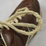 Brown White Leather Mesh Canvas DIESEL 1 Hand Control Skater Sneakers Shoes 10.5