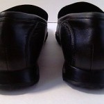 Mens Cole Haan Nike Air Shoes Size 11.5 M Black Leather Slip Ons Loafers
