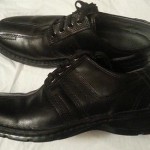 CLARKS TOUAREG BLACK LEATHER OXFORD CASUAL DRESS SIZE 9M BARELY WORN