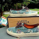 Vans Authentic CA Birds in Hunter Green Size 11 Very Rare!