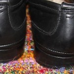 Mens COLE HAAN black leather slip on loafers shoes, size 10