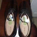 Men’s CLARKS Touareg Brown Leather Dress Casual Oxford Shoes Size 11M