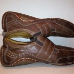 COLE HAAN NIKE AIR BROWN LEATHER SLIP-ON VELCRO DRIVING LOAFERS G SERIES 10.5 M
