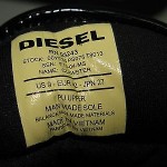 Diesel Men’s Revolution Clawster Hi-Top Sneakers Black on Black Side Zip Sz -9US