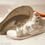 DIESEL MEN’S BRANDSTER G-TOP LACE-UP SNEAKERS WHITE ELEPHANT SKIN 7.5 MED $115