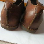 COLE HAAN COUNTRY Mens Distressed Brown Leather Look Moc Slip On Shoes Sz 10.5