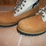 Men’s Timberland Boots, size 10 1/2, Canvas Top with Large Graphics, Cool Design