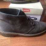 Clarks Desert Boots Grey Suede Sz 8.5 Pre Owned