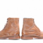 Cole Haan Harrison C10965 9 M Tan Whiskey brown wingtip brogue boot shoe