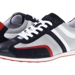 Hugo Boss Mens Silvans Dark Blue Casual Lace-Up Fashion Sneakers Kicks Shoes