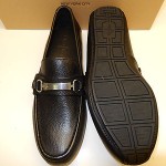 NEW COLE HAAN SOMERSET BIT II BLACK TUMBLED LEATHER DRIVING MOCS W. BRASS BIT