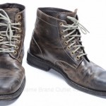 COLE HAAN C09786 10 brown leather ANKLE BOOT PLAIN DISTRESS ROUND TOE LACED shoe