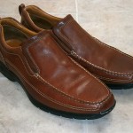 A+ COLE HAAN Nike Air Pebbled BROWN Leather Slip On Moc Loafers Men 12 M EUC