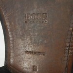 HUGO BOSS Mens Black Leather Ankle Boots Size 9