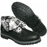 Timberland Mens Work Boots Size 10.5 M 27545 Rll Top Camo Black Leather