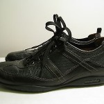 Cole Haan Nike Air Black Leather Fashion Sneakers, Size 9 M