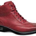 Cole Haan Mens Air Conner High Top Leather Shoes Ankle Boot, Red / Black, New