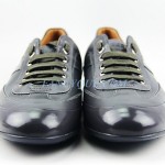 HUGO BOSS BLACK LABEL ATTLO GRAY CASUAL SNEAKERS SHOES 100% LEATHER NEW SZ 10