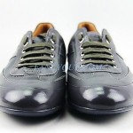 HUGO BOSS BLACK LABEL ATTLO GRAY CASUAL SNEAKERS SHOES 100% LEATHER NEW SZ 10