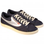 Diesel Mens Eagle Blue Gray Casual Lace Up Sneakers Shoes