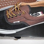 MENS VANS ERA 46 BROWN BLACK SKATE SNEAKERS SIZE US 8 NIB STYLE # VN-0L2Y892