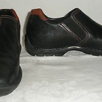 Mens Size 10 M Medium COLE HAAN ZENO Black Leather Loafers Slides Slip On Shoes