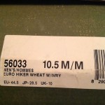 56033 Timberland Fabric & Leather Wheat W/Ivory Euro Hiker Boot Size 10.5M NEW