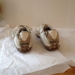 Diesel White Leather Mens Sneaker With Green Stitchingsize Us 11
