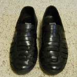 Cole Haan Bragano men size 8 M black leather woven leather slip on loafers Italy