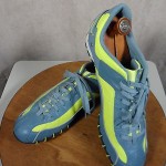 DIESEL VIKING  SIZE 12 US GREEN LEATHER SHOES MENS  SNEAKERS TRAINERS LNC