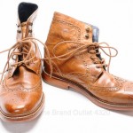 Cole Haan Harrison C10965 10.5 m Whiskey brown wingtip brogue boot shoe
