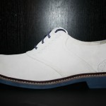 NEW COLE HAAN AIR FRANKLIN WHITE SUEDE SADDLE OXFORDS WITH BLUE SOLES sz 11 M