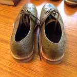 Cole Haan Mens Cooper Square Wingtip 8.5 New $298 Summer Khaki Grey