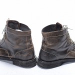 COLE HAAN C09786 10 brown leather ANKLE BOOT PLAIN DISTRESS ROUND TOE LACED shoe