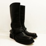 Original HUGO BOSS Black Leather Motorcycle Biker Tall Boots Shoes sz 11 44