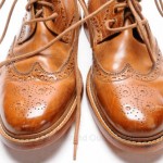 Cole Haan Harrison C10965 8.5 m Whiskey brown wingtip brogue boot shoe