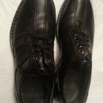 CLARKS TOUAREG BLACK LEATHER OXFORD CASUAL DRESS SIZE 9M BARELY WORN