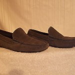 HUGO BOSS MEN’S SLIP ON DRIVING MOCASSIN SUEDE SHOE SIZE 9