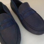 Cole Haan Nike:Air Penny Loafers Blue SOFT Leather Mocans Slip-On  Driving Shoes