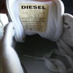 Diesel Men’s Size 10 White Leather walking athletic sneakers pre – owned clean
