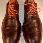 COLE HAAN Air Brown Leather Wingtip Orange Mens Shoes SIZE 10M