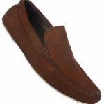 Hugo Boss Mens Relons Medium Brown Suede Slip-On Casual Penny Loafers Shoes