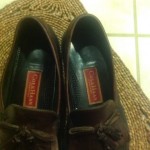 Men’s Cole Haan Two Tone Tassel Loafer Black Brown 11 B