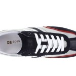 Hugo Boss Mens Silvans Dark Blue Casual Lace-Up Fashion Sneakers Kicks Shoes
