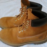 Mens Wheat Nubuck Tan 6″ Premium Timberland Boots # 10061 Size 9