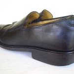 Mens Cole Haan Nike Air Shoes Size 9 M Black Leather Slip Ons Loafers