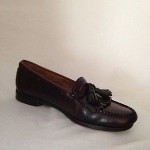 Men’s 9.5 COLE HAAN Dark Brown Leather Lined Kiltie Tassel Loafers Slip On Shoes