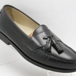 AWESOME! Mens shoes COLE HAAN black box leather slip on tassel loafers sz 9 B